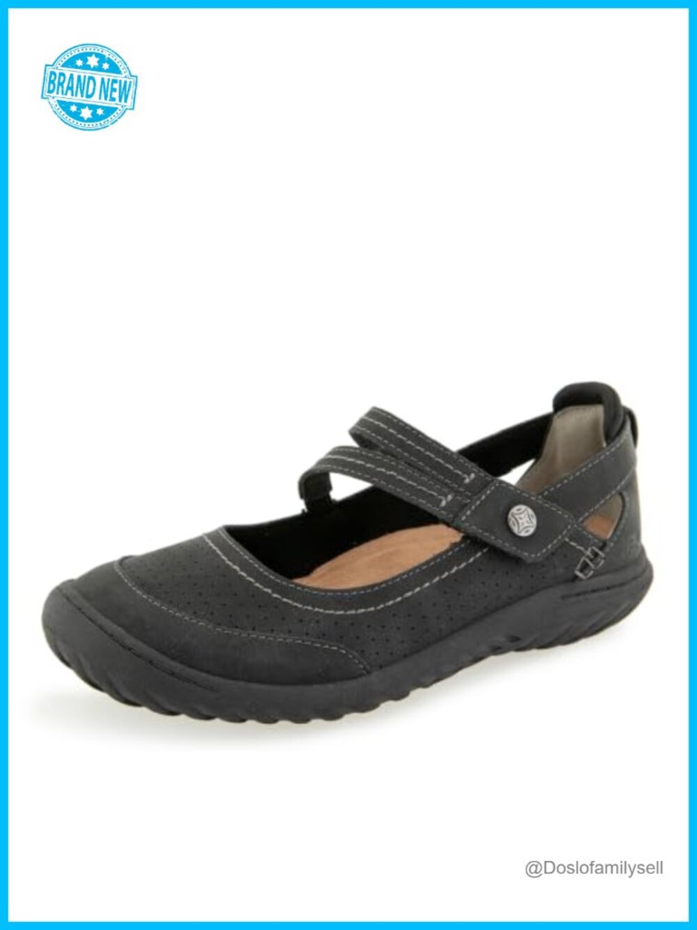 Memory Foam Flats with All Terra Traction & Hook and Loop Closure